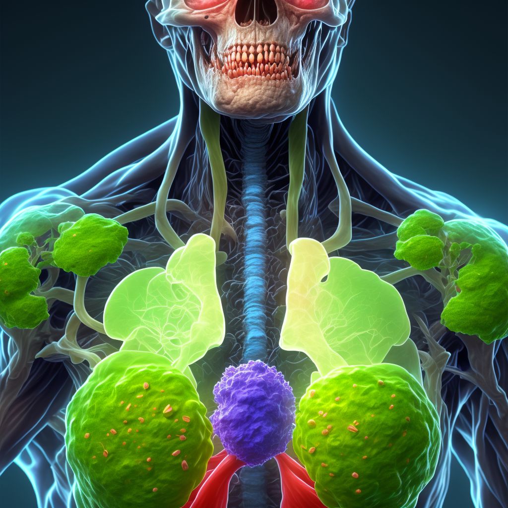 Malignant neoplasm of trachea digital illustration