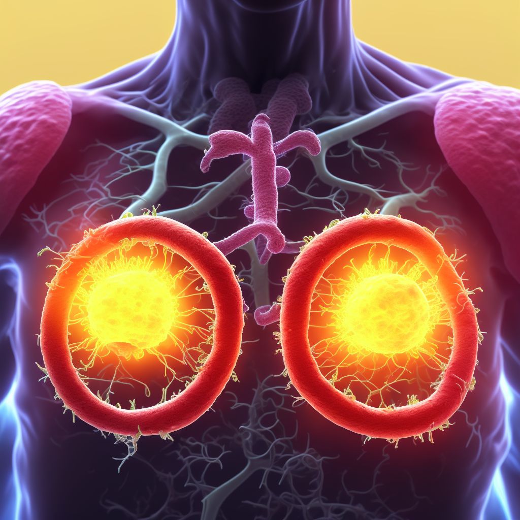 Malignant neoplasm of unspecified main bronchus digital illustration