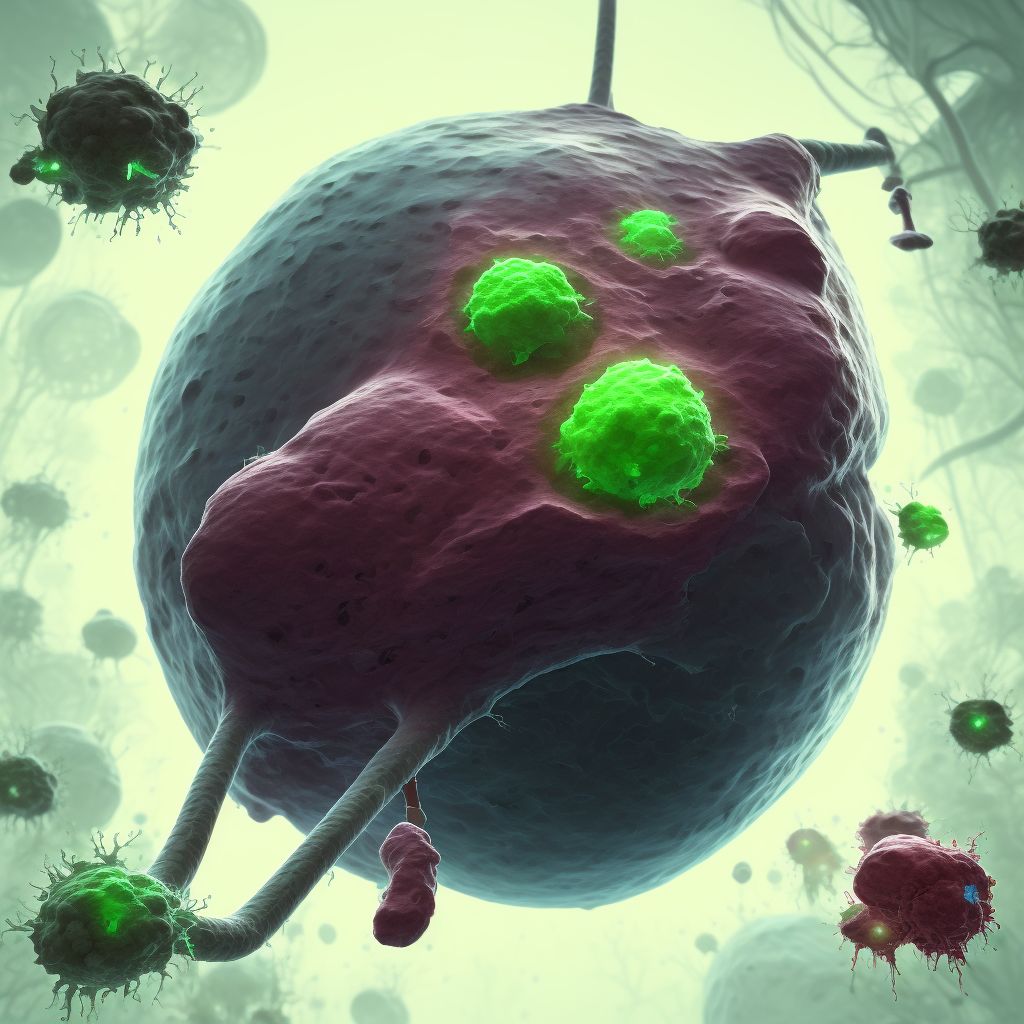 Malignant neoplasm of right main bronchus digital illustration