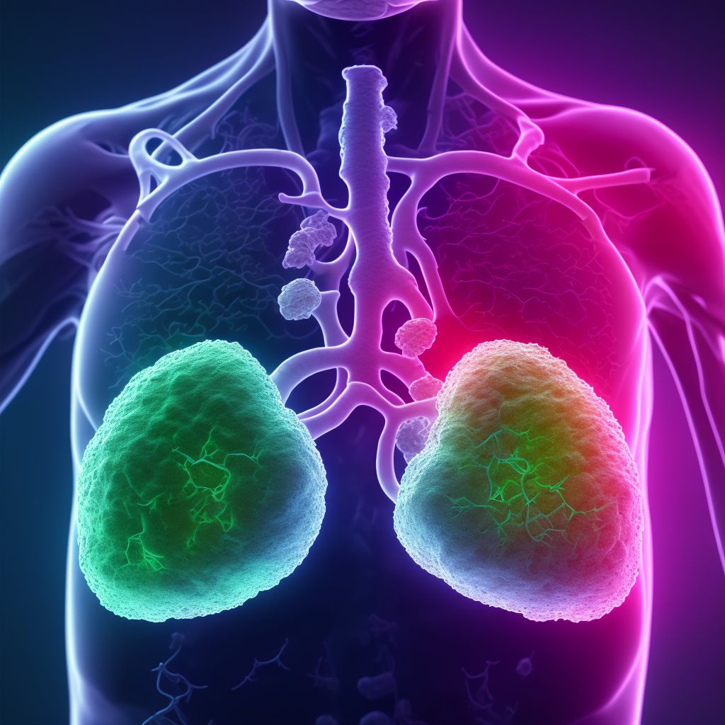 Malignant neoplasm of upper lobe, unspecified bronchus or lung digital illustration