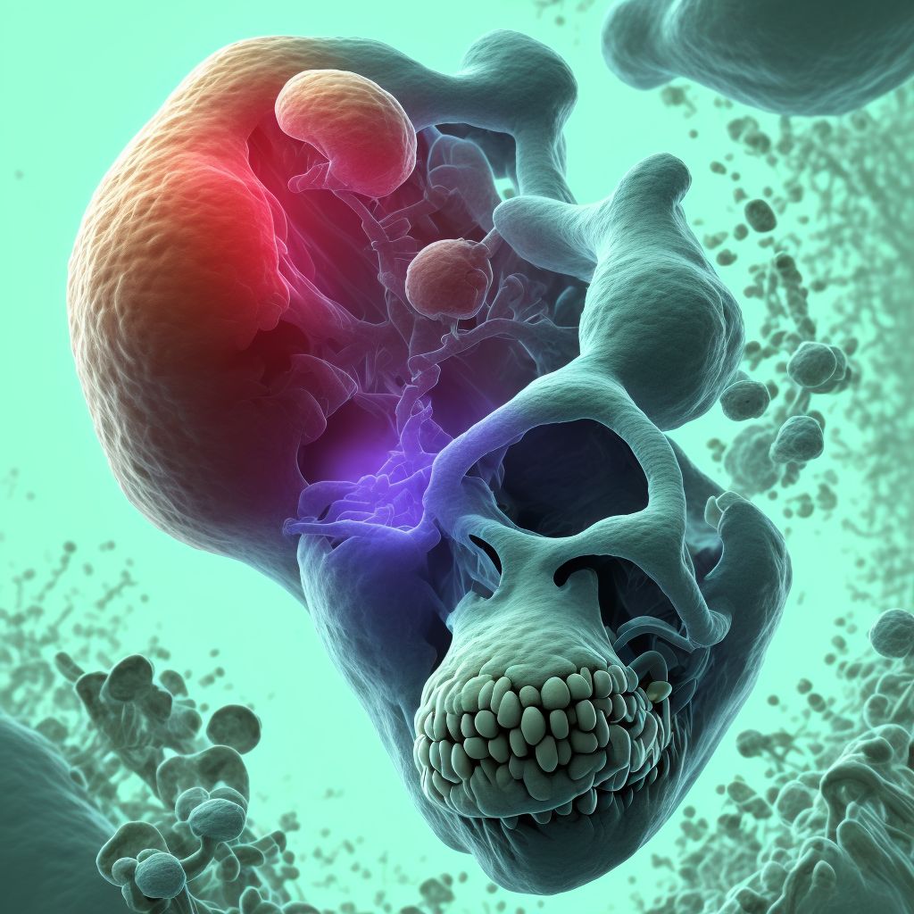 Malignant neoplasm of upper lobe, left bronchus or lung digital illustration