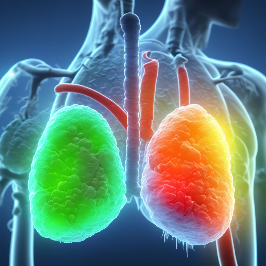 Malignant neoplasm of lower lobe, unspecified bronchus or lung digital illustration