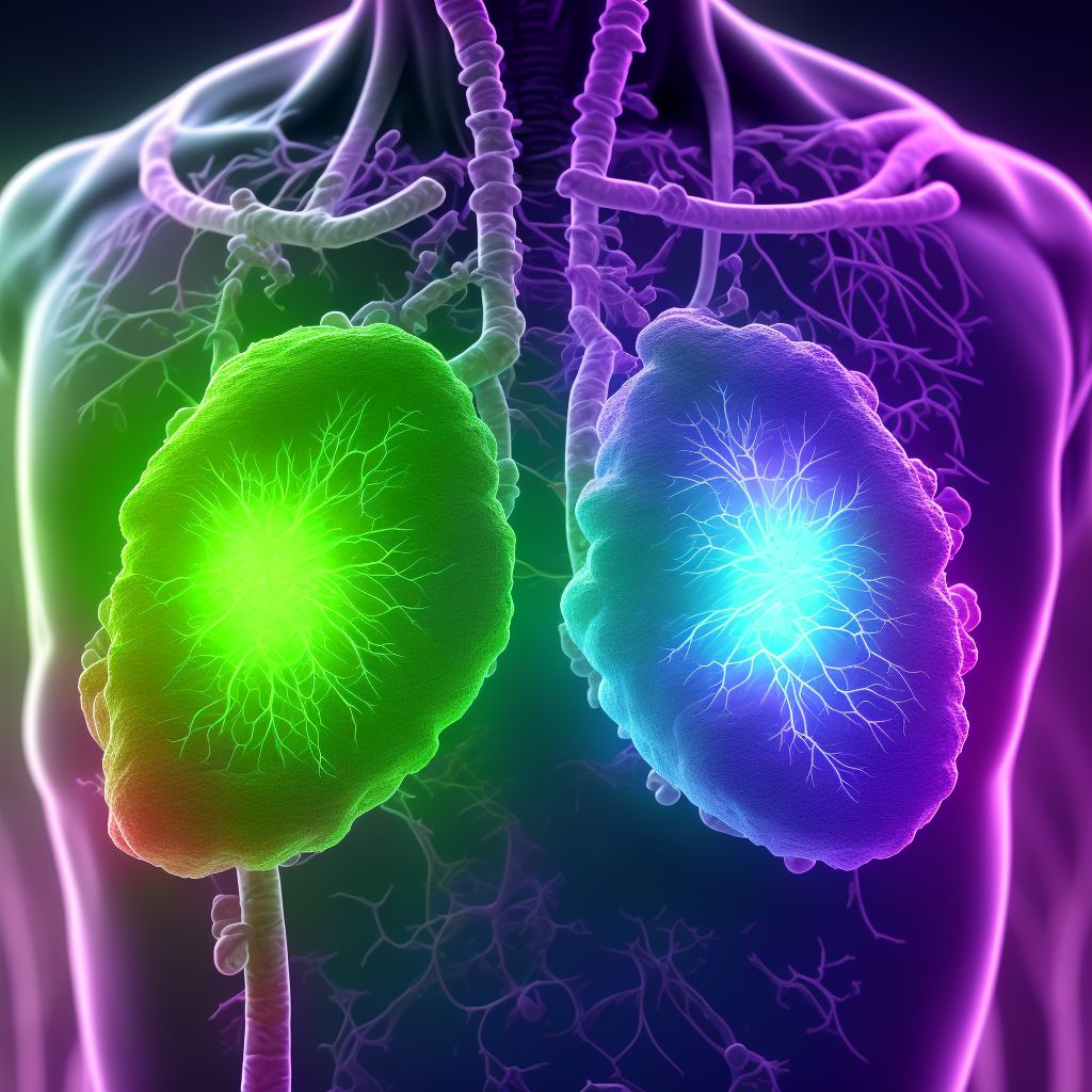 Malignant neoplasm of unspecified part of unspecified bronchus or lung digital illustration