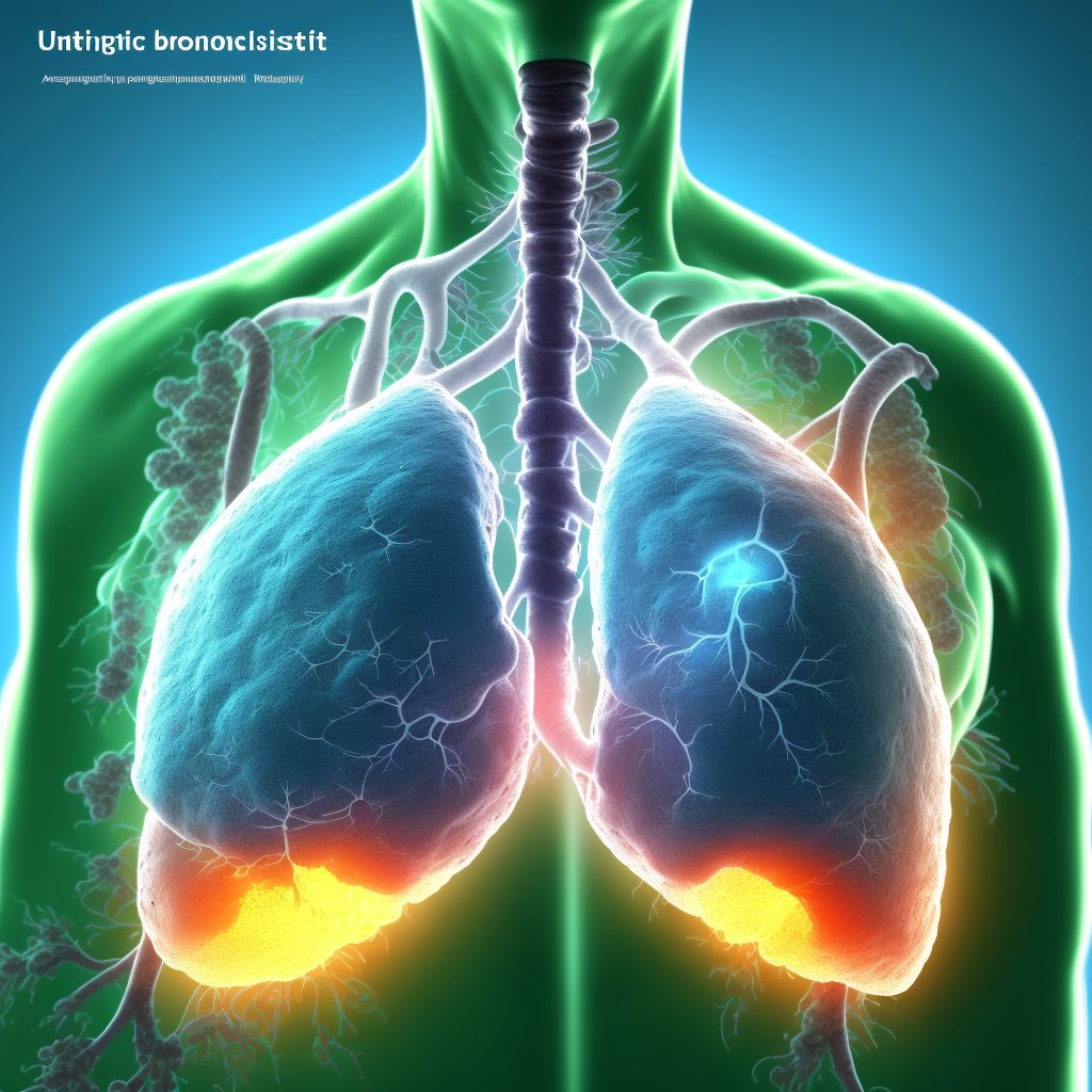 Malignant neoplasm of unspecified part of right bronchus or lung digital illustration