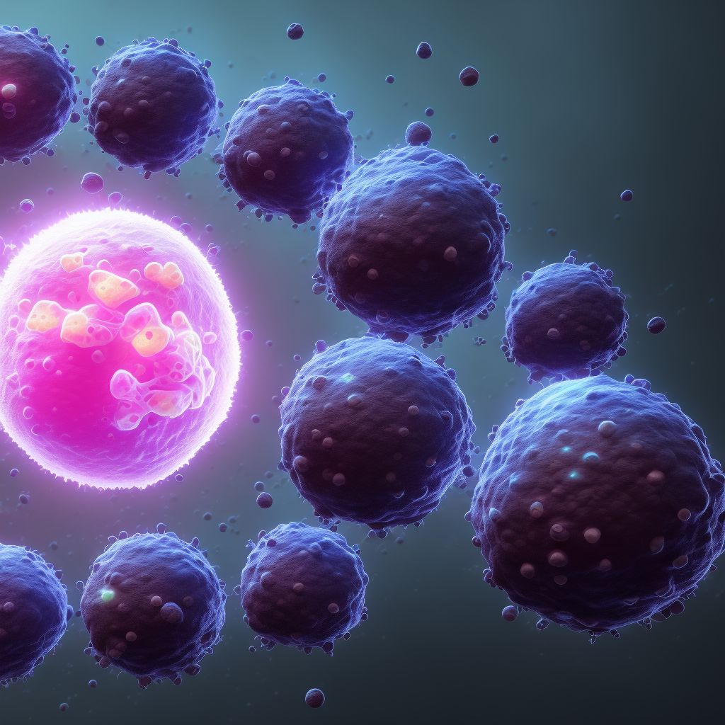 Malignant neoplasm of thymus digital illustration