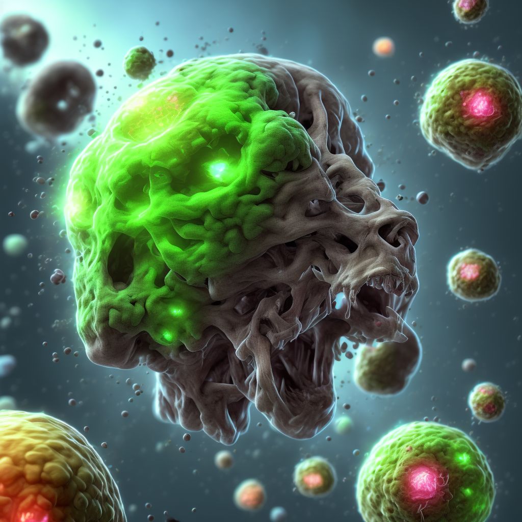 Malignant neoplasm of anterior mediastinum digital illustration