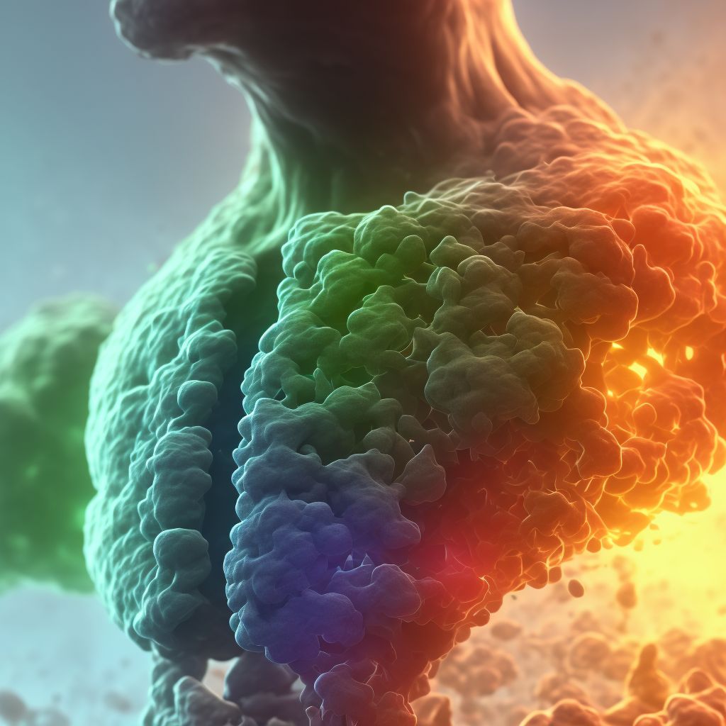 Malignant neoplasm of lower respiratory tract, part unspecified digital illustration