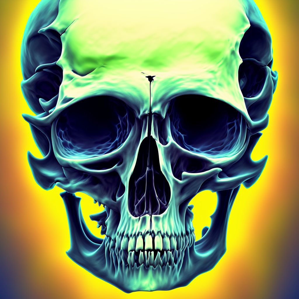 Malignant neoplasm of bones of skull and face digital illustration