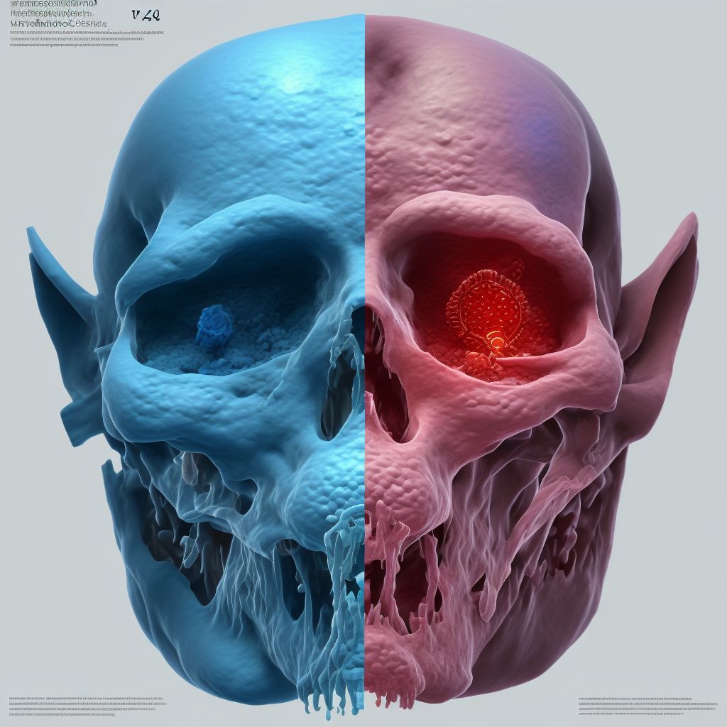 Unspecified malignant neoplasm of skin of nose digital illustration