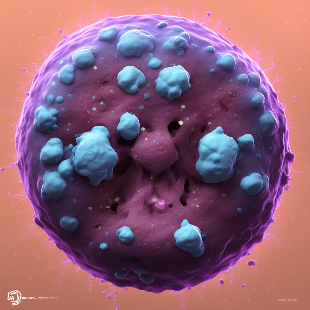 Squamous cell carcinoma of skin of unspecified parts of face digital illustration