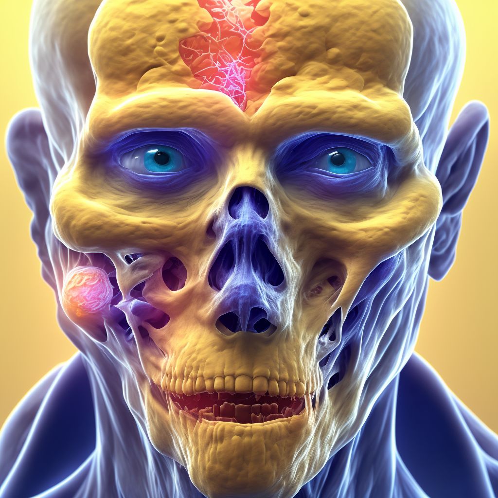 Other specified malignant neoplasm of skin of unspecified parts of face digital illustration