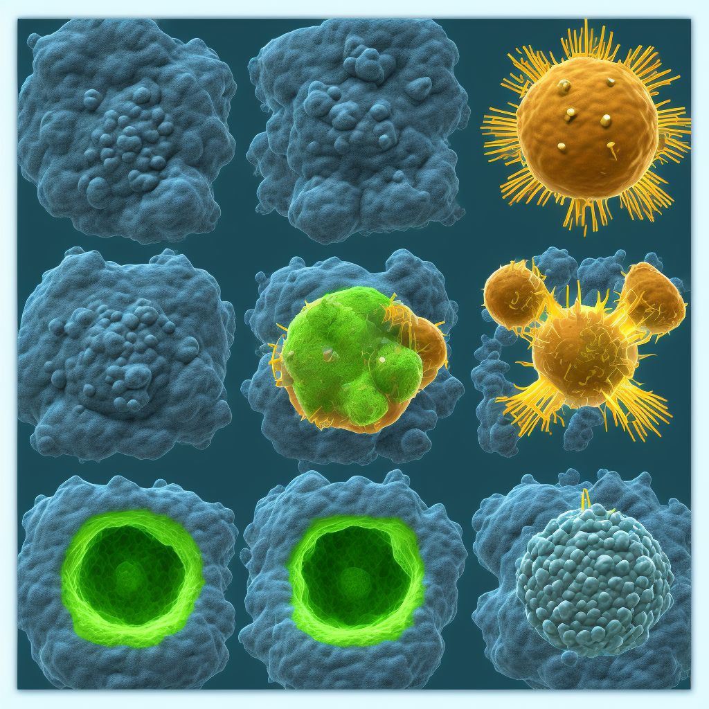 Basal cell carcinoma of anal skin digital illustration