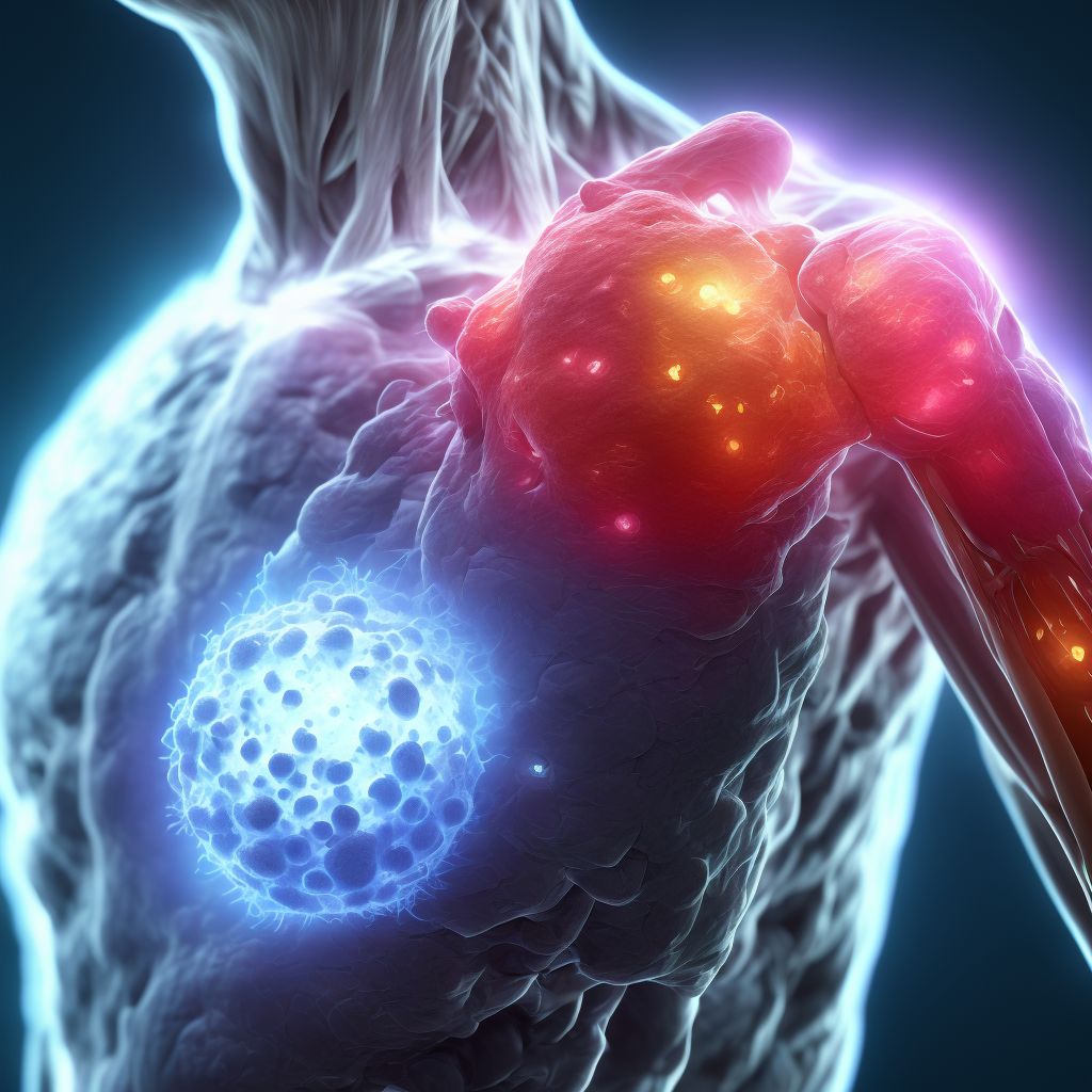 Other specified malignant neoplasm of skin of right upper limb, including shoulder digital illustration