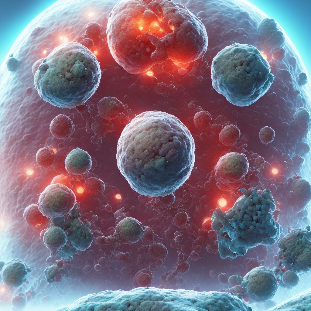 Squamous cell carcinoma of overlapping sites of skin digital illustration