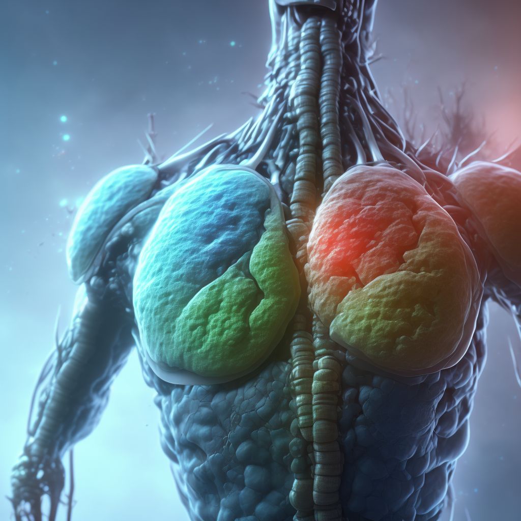 Kaposi's sarcoma of unspecified lung digital illustration