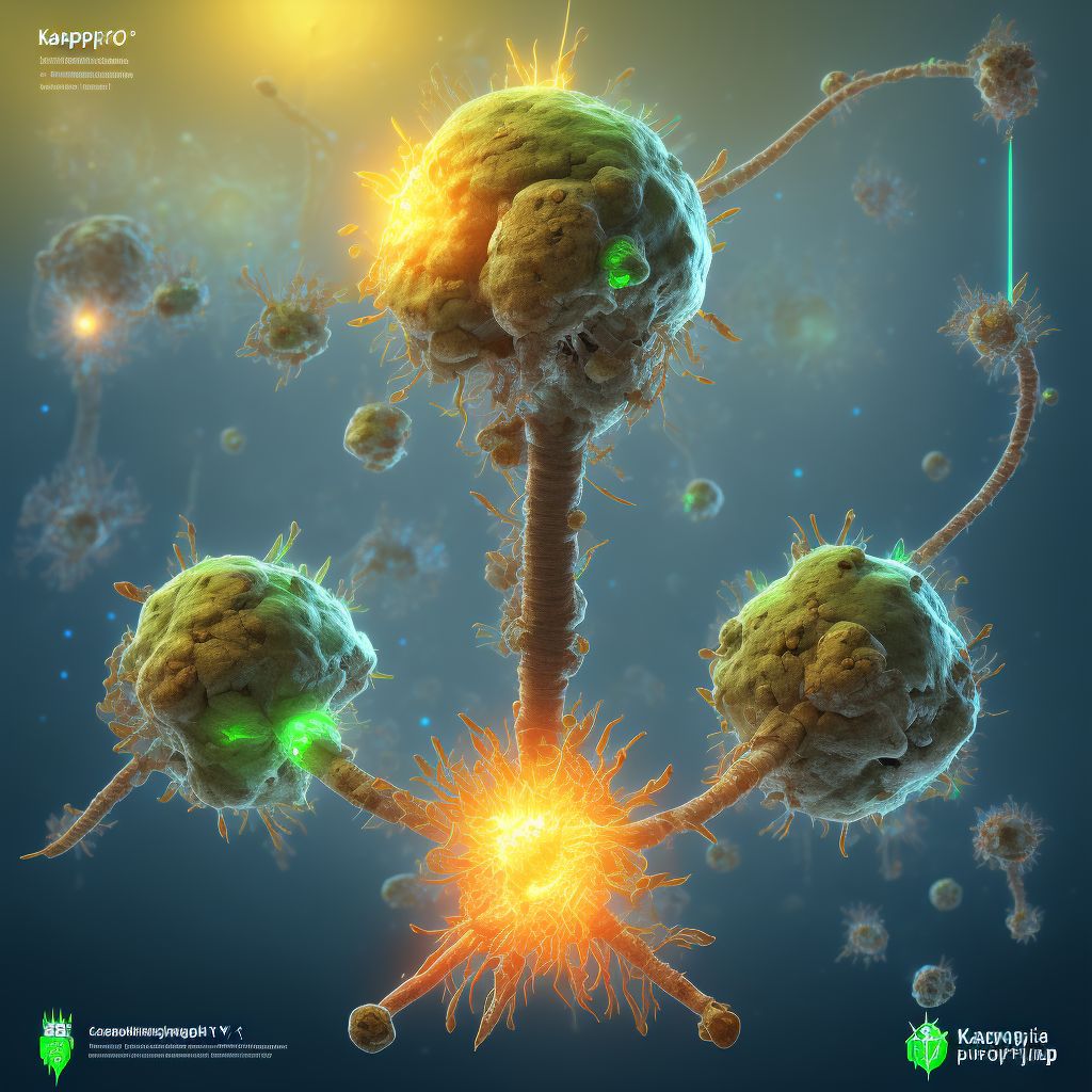 Kaposi's sarcoma of right lung digital illustration