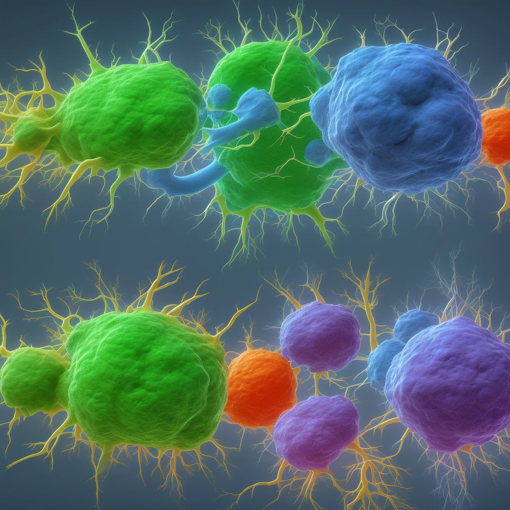 Malignant neoplasm of peripheral nerves of trunk, unspecified digital illustration