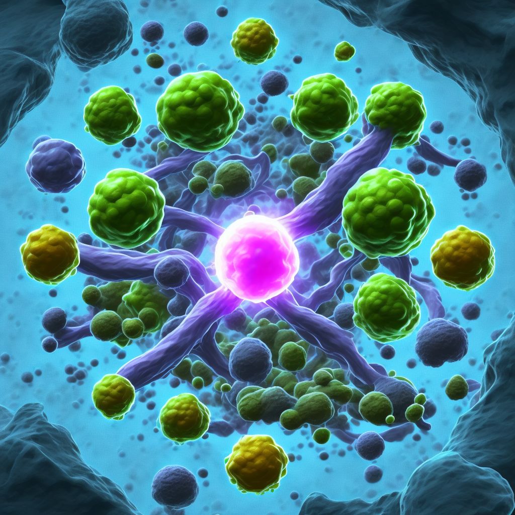 Malignant neoplasm of overlapping sites of retroperitoneum and peritoneum digital illustration