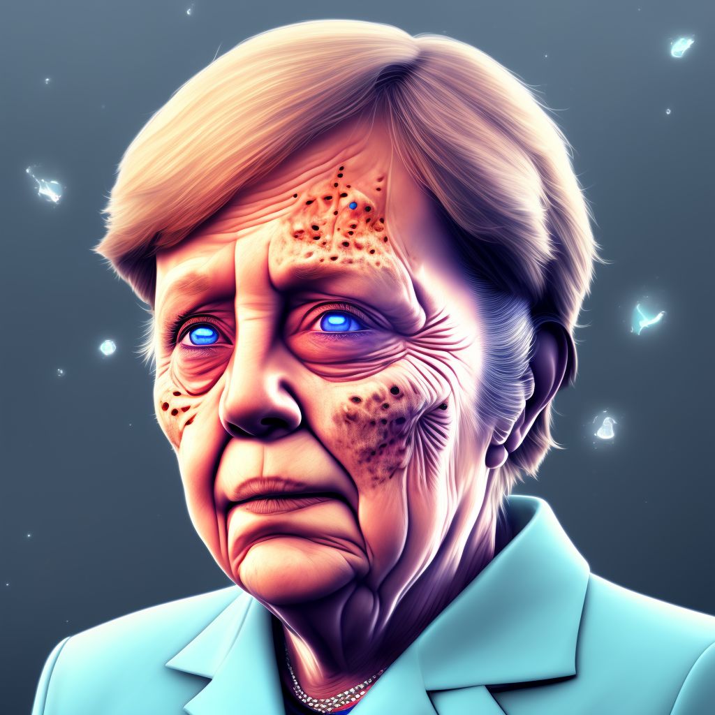 Merkel cell carcinoma of right lower eyelid, including canthus digital illustration