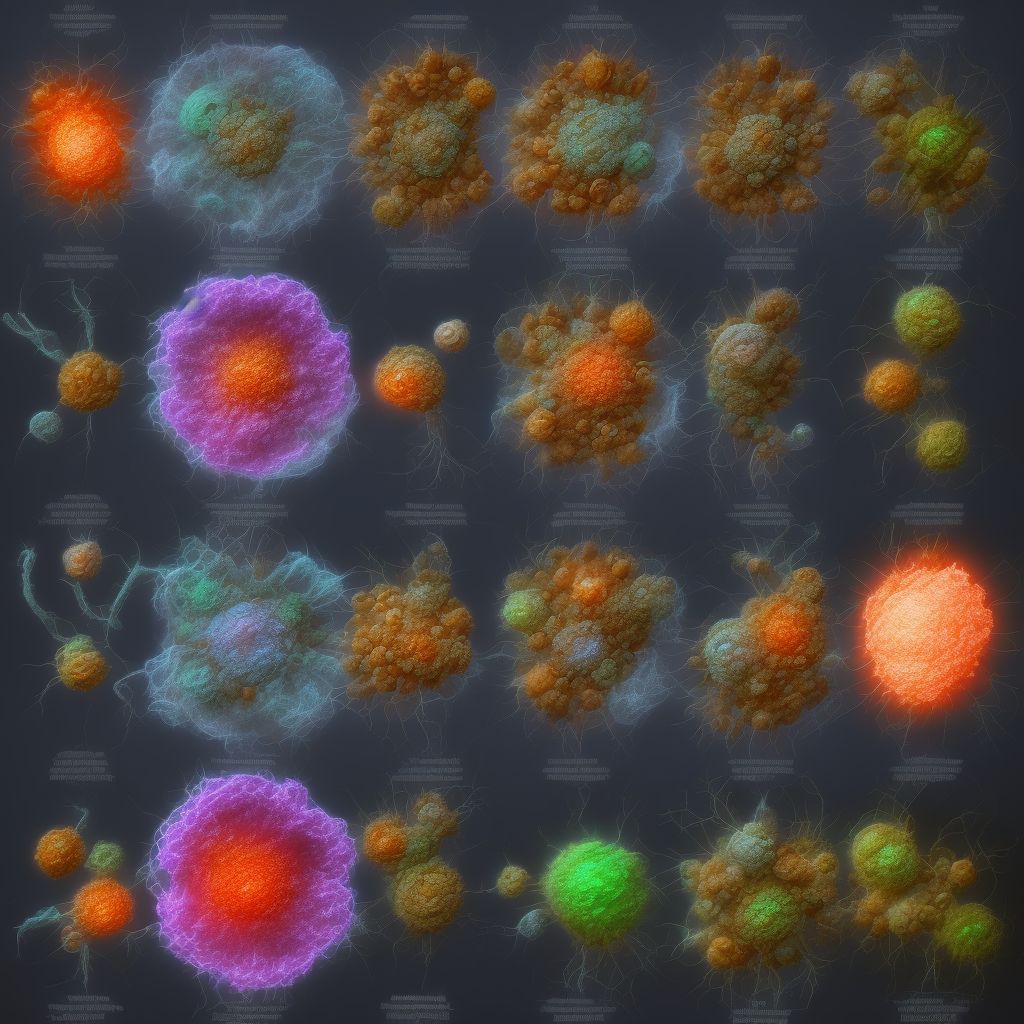 Malignant neoplasm of overlapping sites of unspecified female breast digital illustration