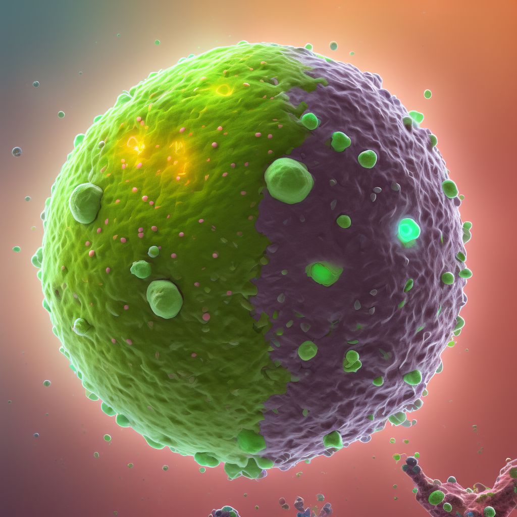 Malignant neoplasm of labium majus digital illustration