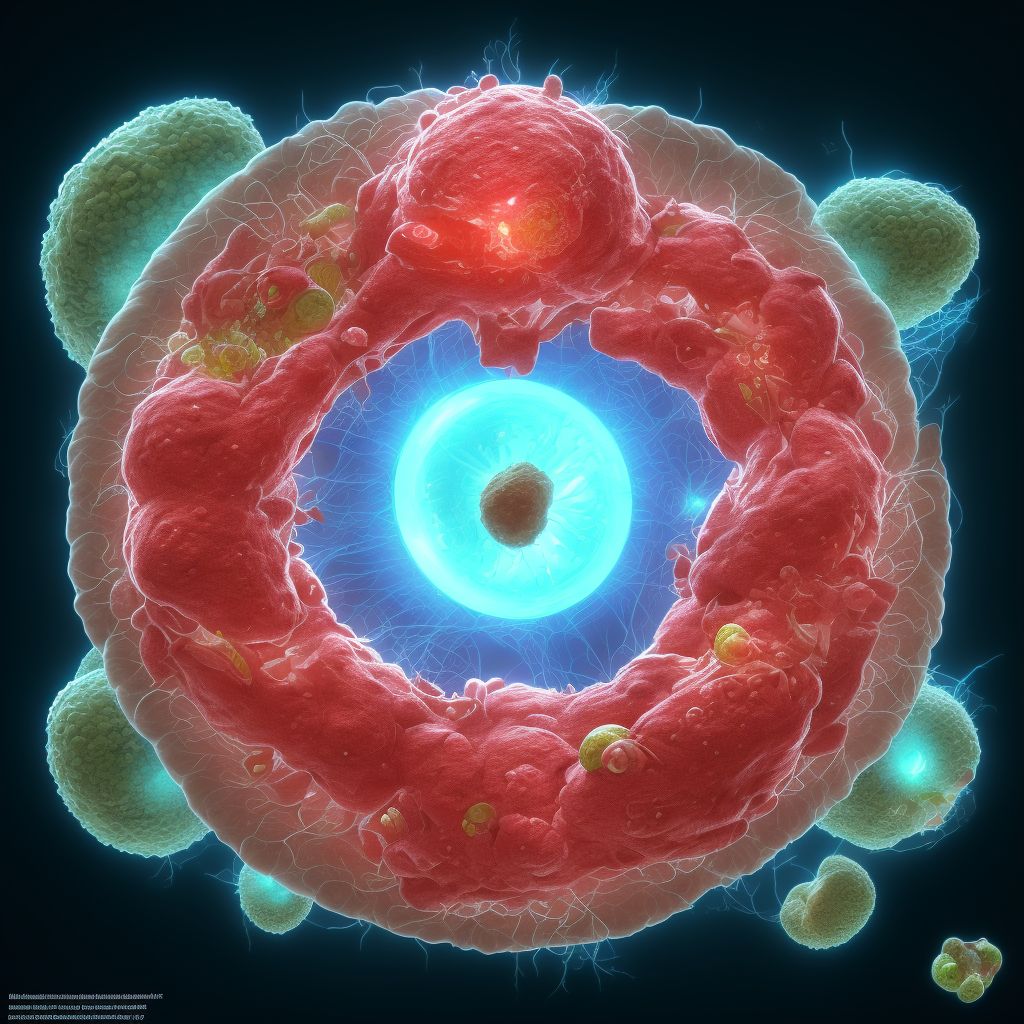 Malignant neoplasm of isthmus uteri digital illustration