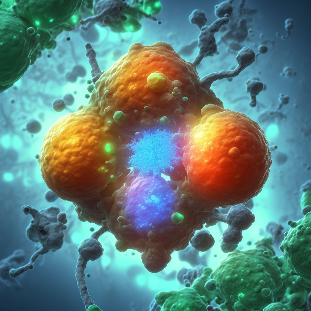 Malignant neoplasm of unspecified ovary digital illustration