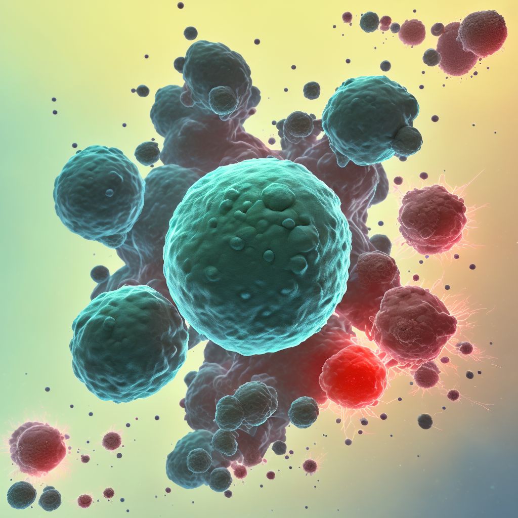 Malignant neoplasm of right testis, unspecified whether descended or undescended digital illustration