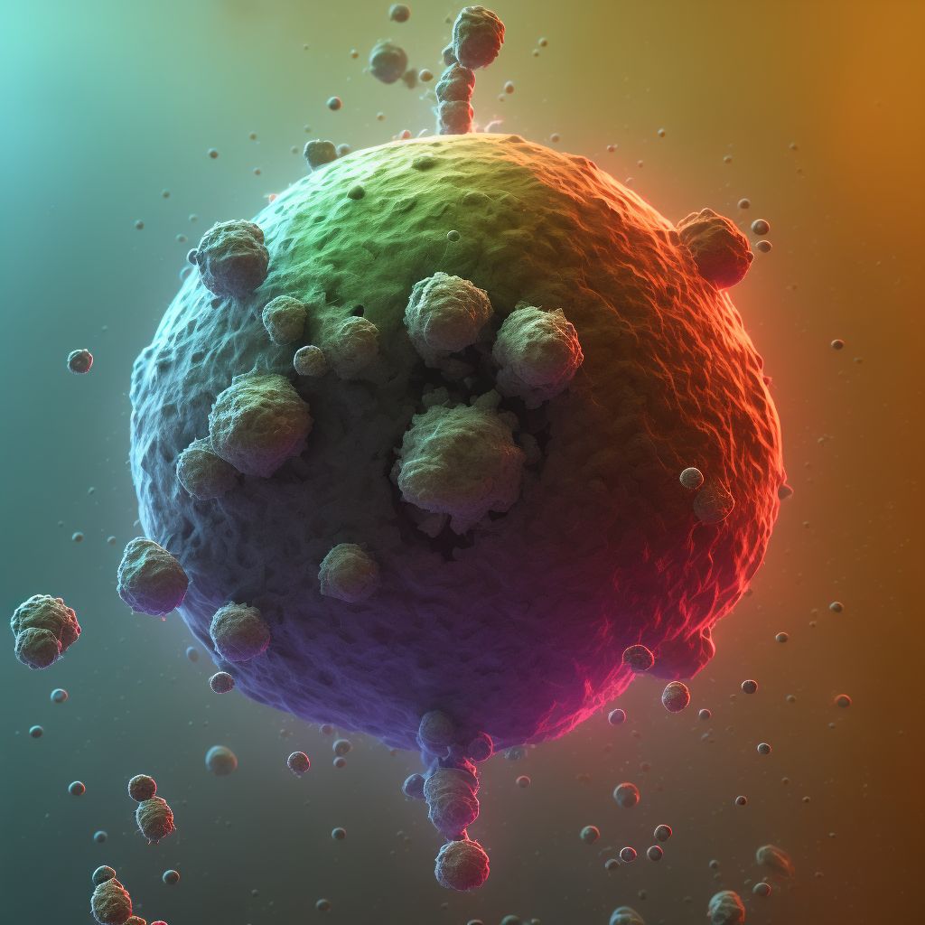 Malignant neoplasm of right epididymis digital illustration