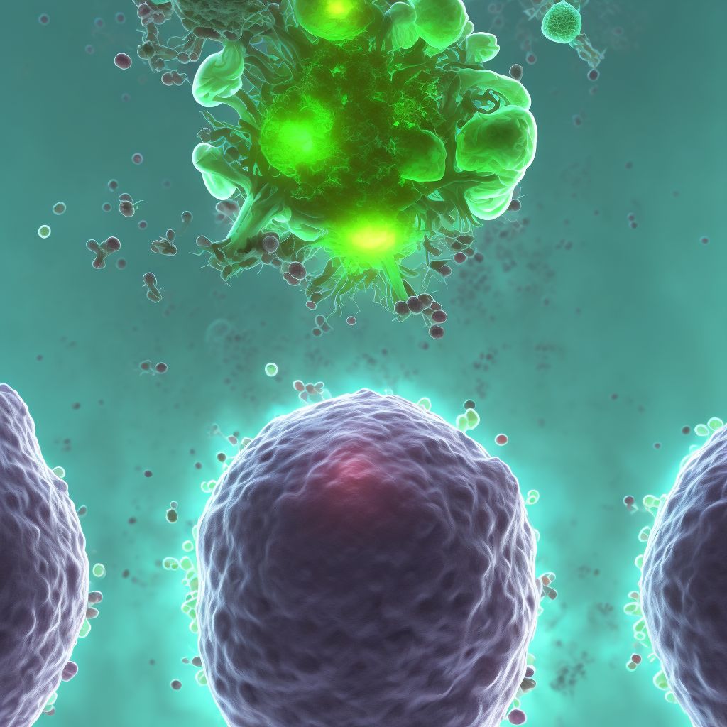 Malignant neoplasm of left epididymis digital illustration