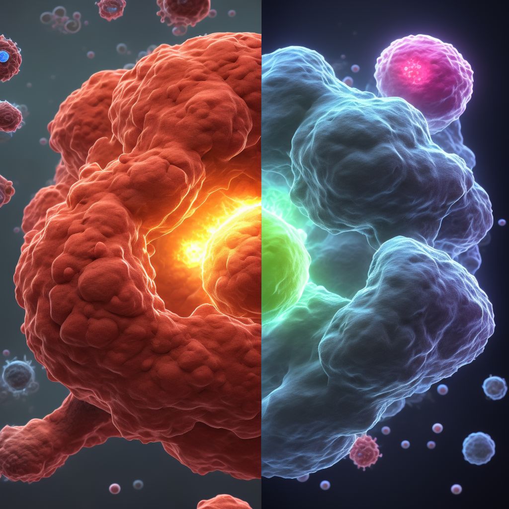 Malignant neoplasm of ureteric orifice digital illustration