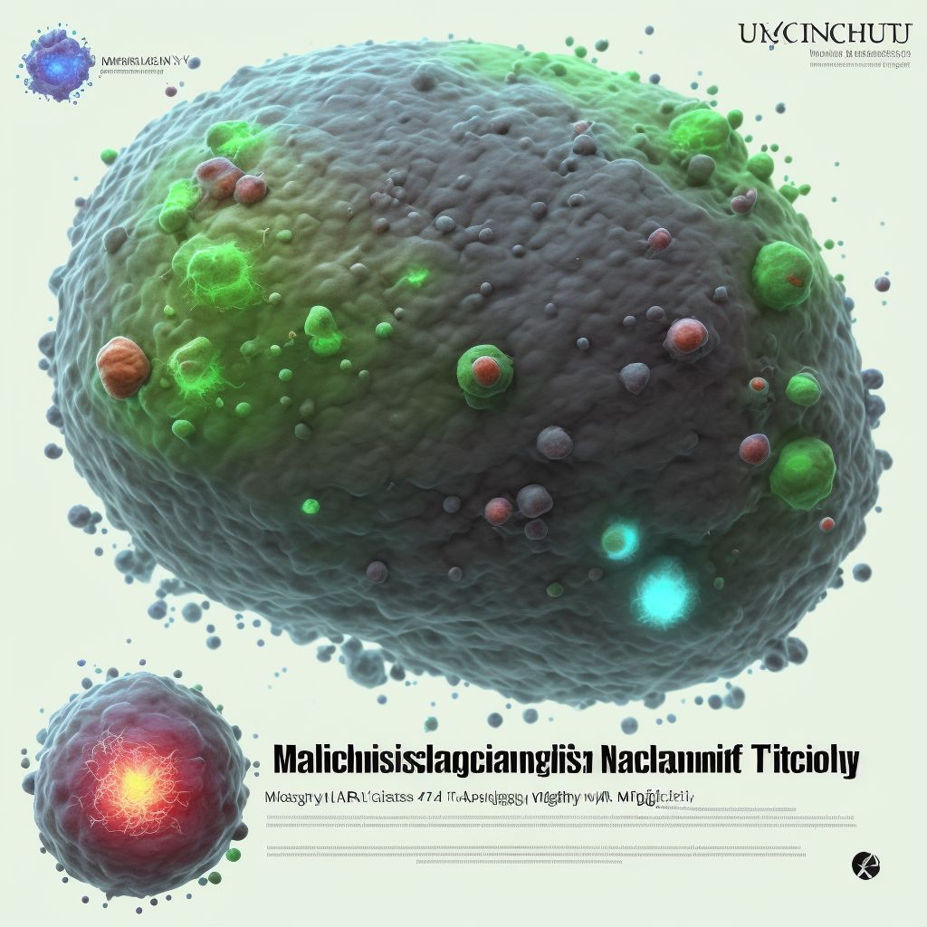 Malignant neoplasm of urachus digital illustration