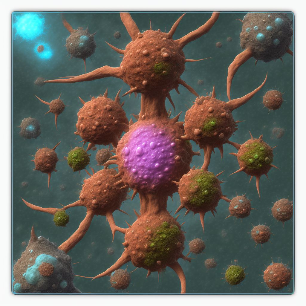 Malignant neoplasm of paraurethral glands digital illustration