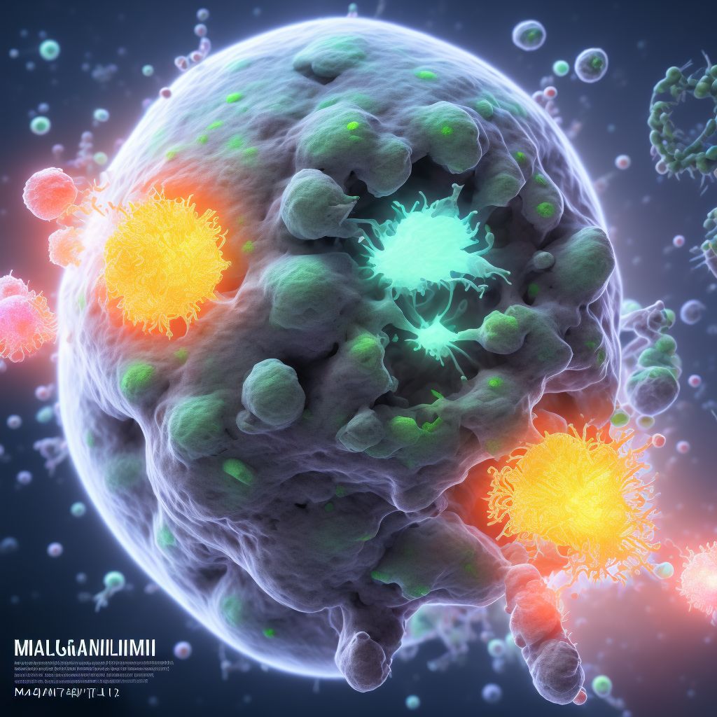 Malignant neoplasm of unspecified retina digital illustration