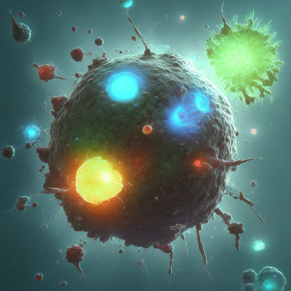 Malignant neoplasm of left retina digital illustration