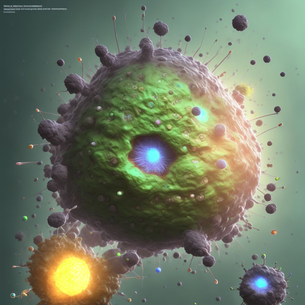 Malignant neoplasm of unspecified ciliary body digital illustration