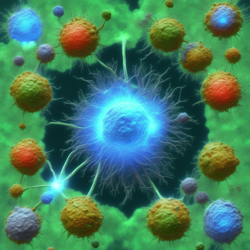 Malignant neoplasm of left ciliary body digital illustration