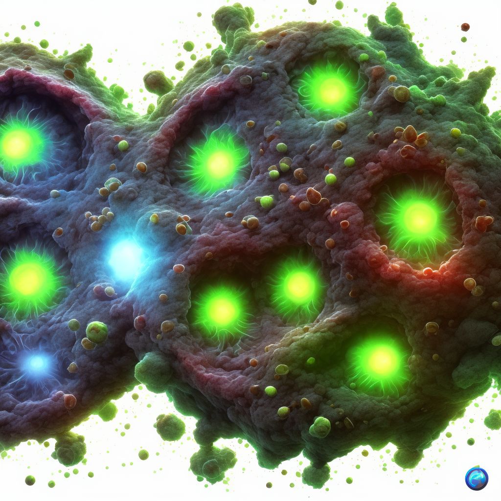 Malignant neoplasm of overlapping sites of left eye and adnexa digital illustration