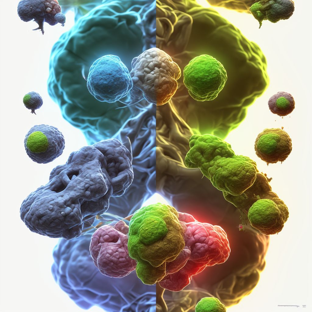 Malignant neoplasm of cerebrum, except lobes and ventricles digital illustration