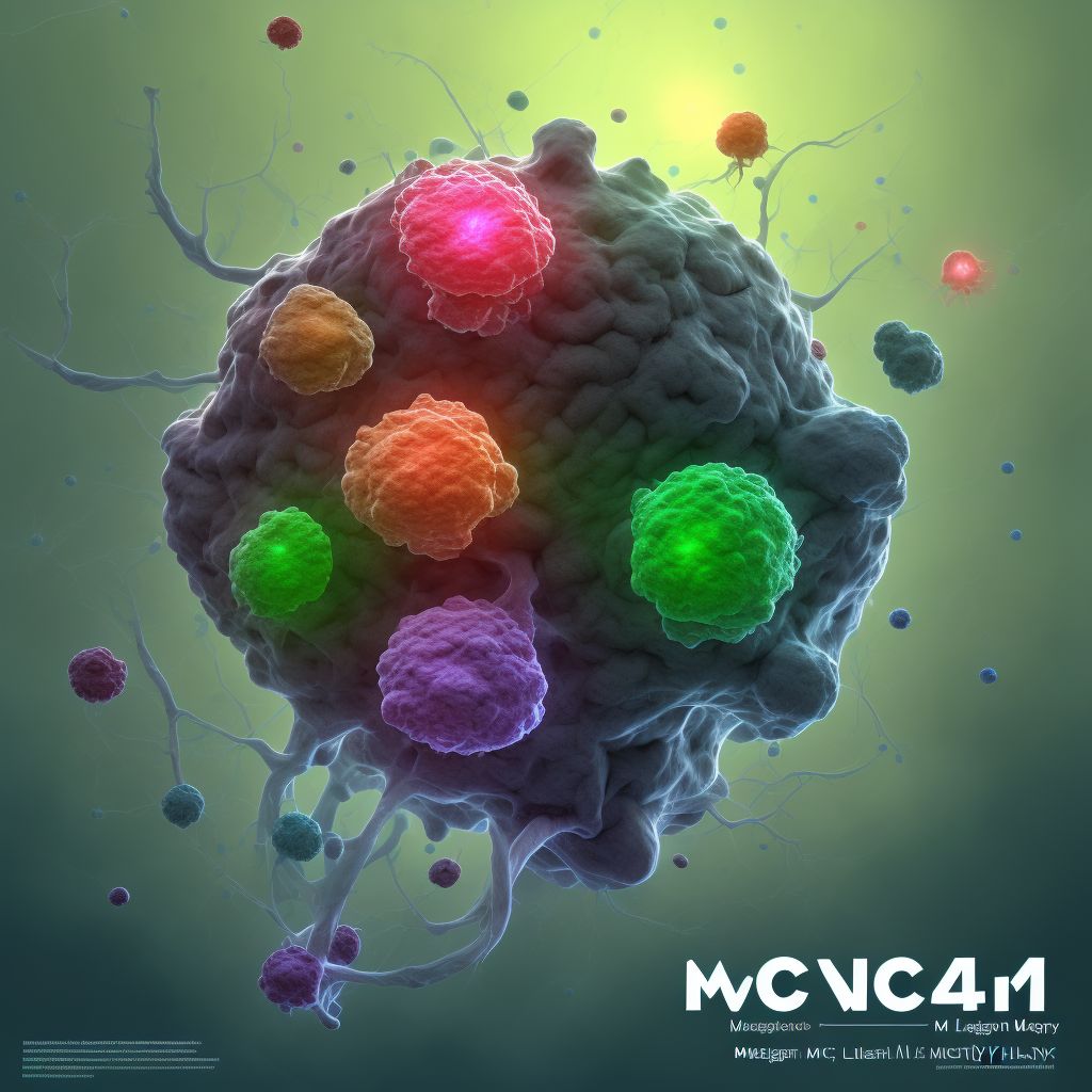 Malignant neoplasm of cerebellum digital illustration