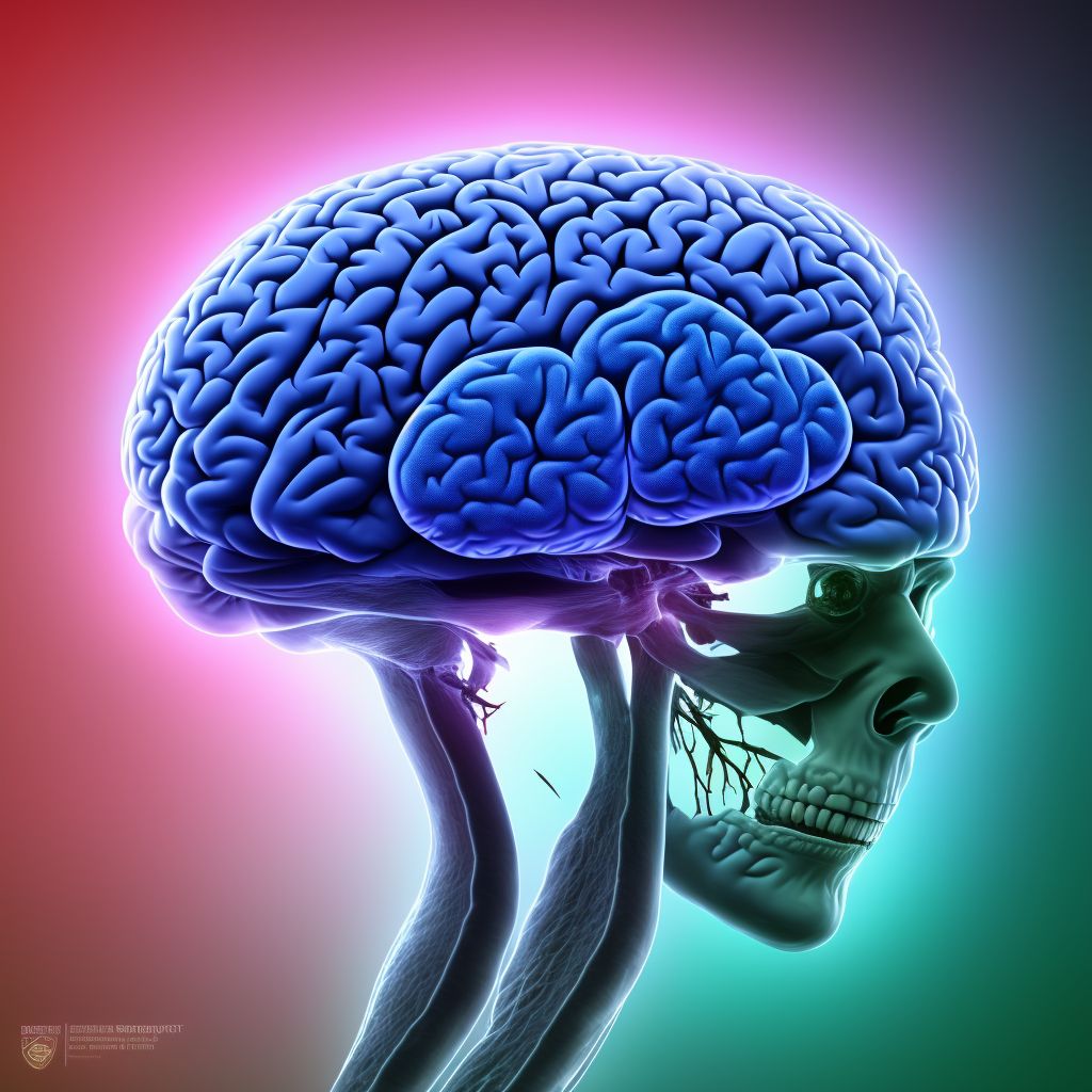 Malignant neoplasm of brain stem digital illustration