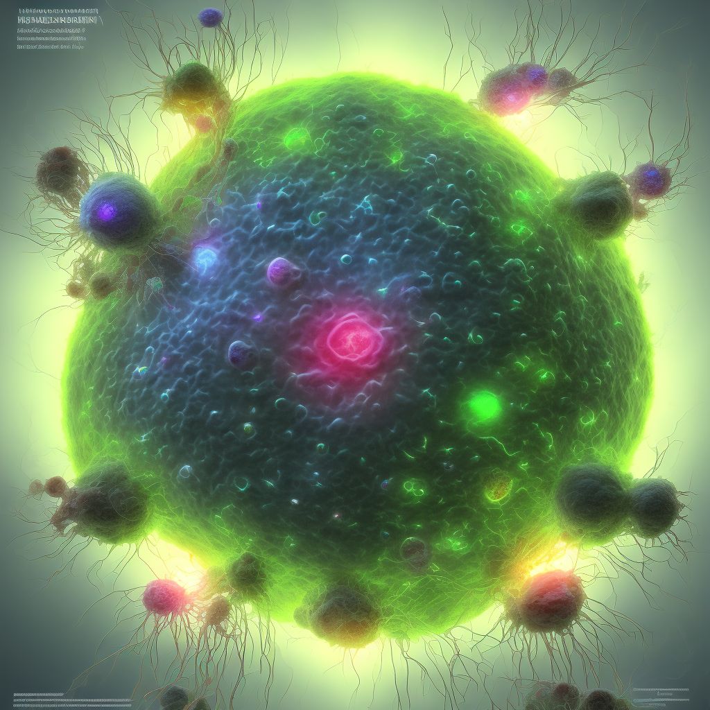 Malignant neoplasm of unspecified optic nerve digital illustration