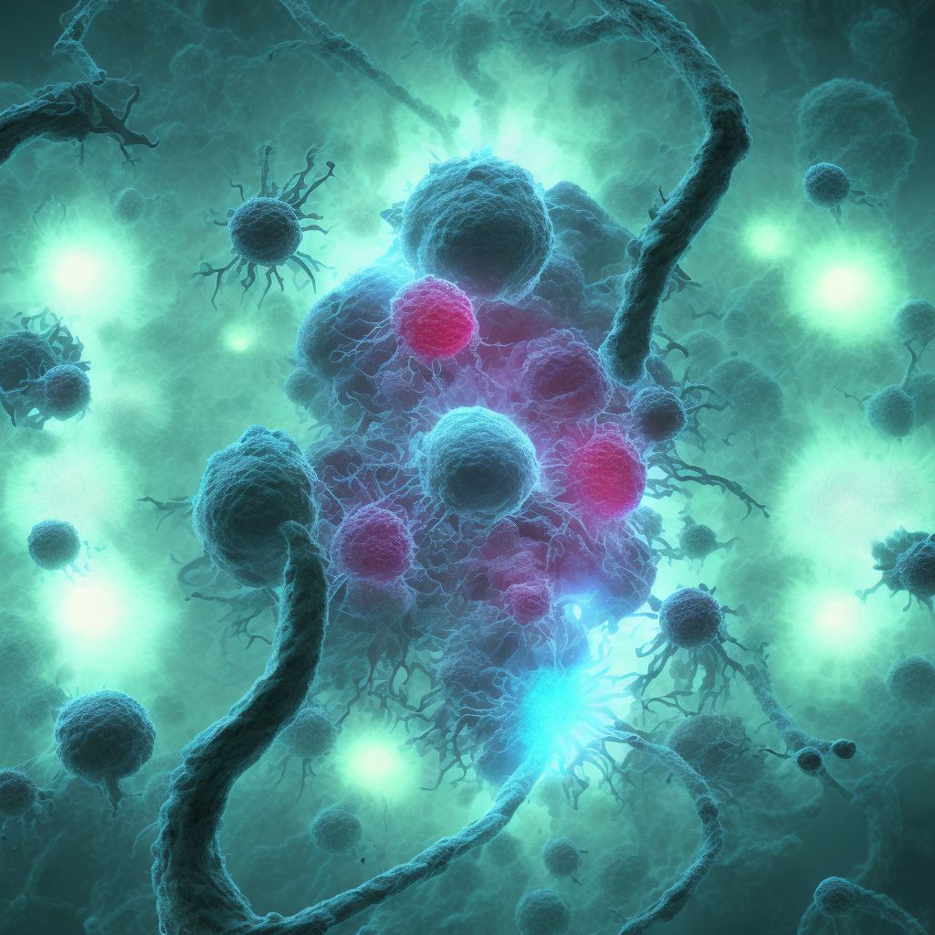 Malignant neoplasm of left optic nerve digital illustration