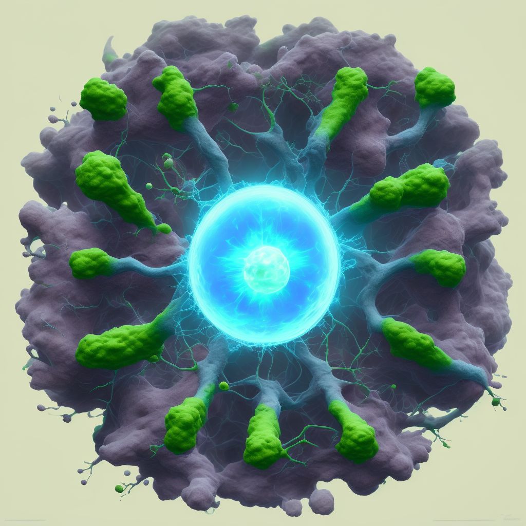 Malignant neoplasm of unspecified acoustic nerve digital illustration