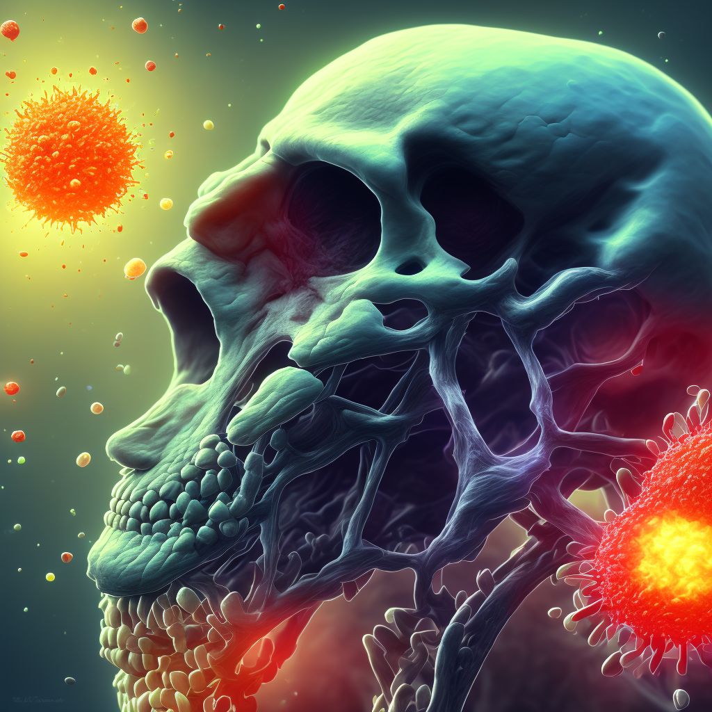 Malignant neoplasm of head, face and neck digital illustration