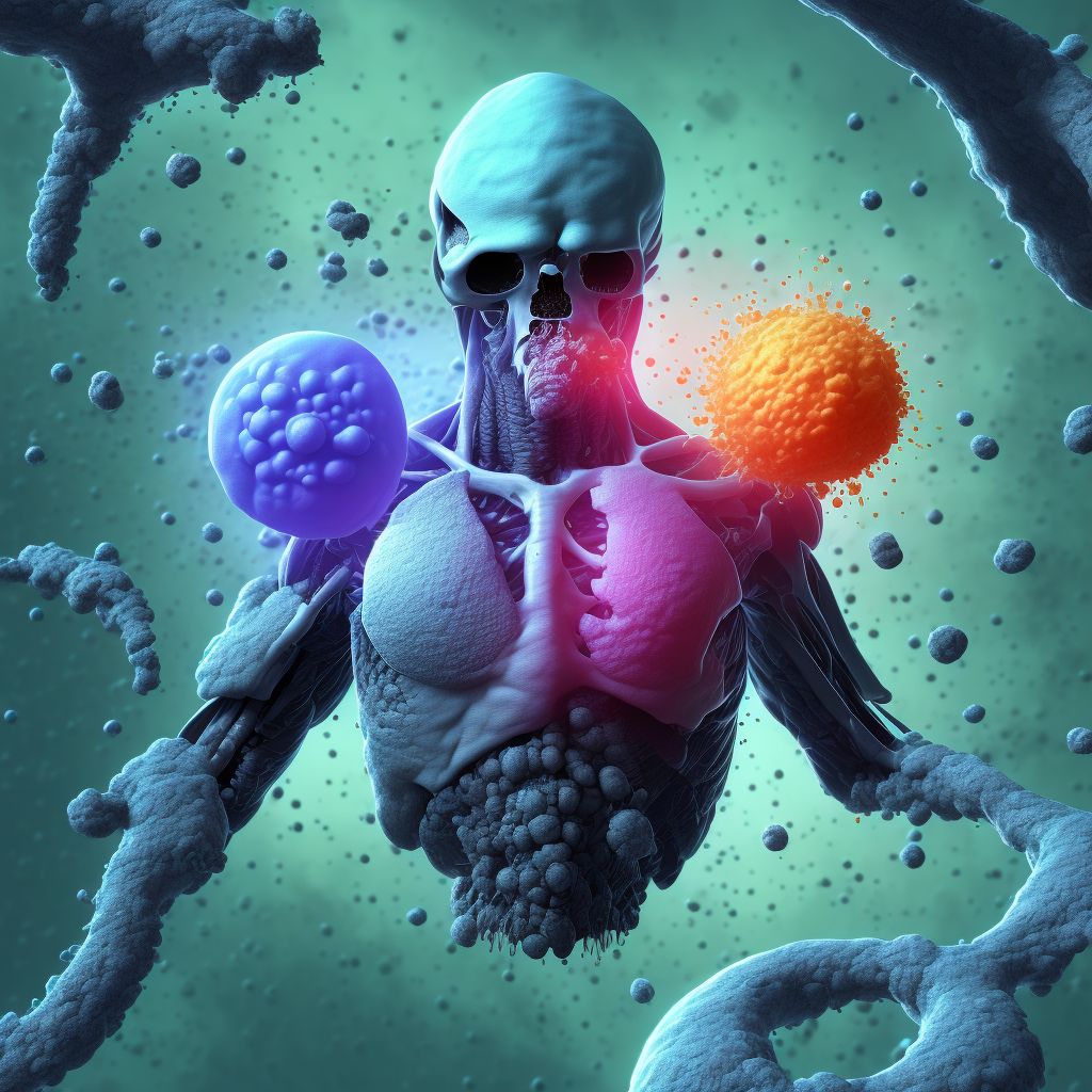 Malignant neoplasm of thorax digital illustration