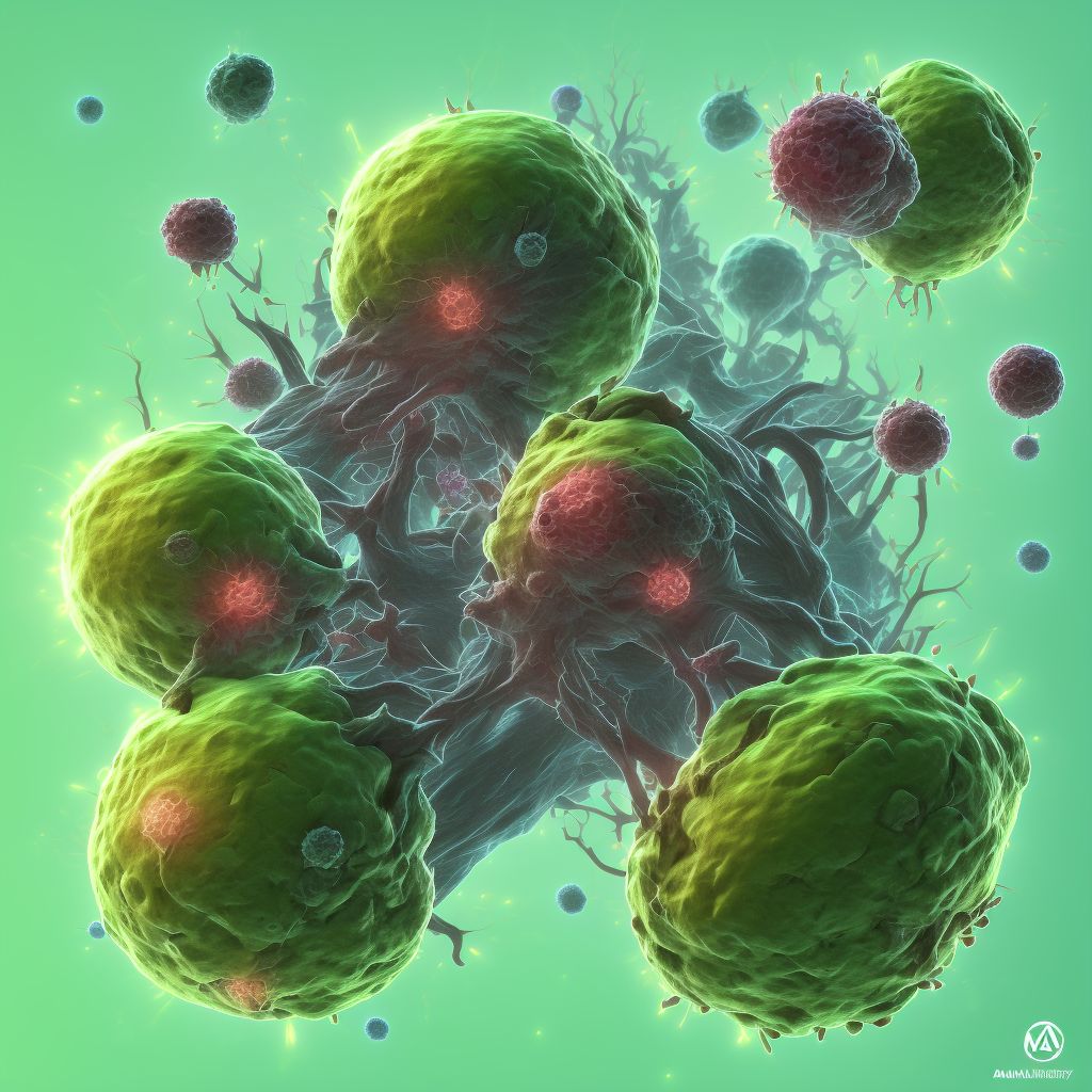 Secondary and unspecified malignant neoplasm of axilla and upper limb lymph nodes digital illustration