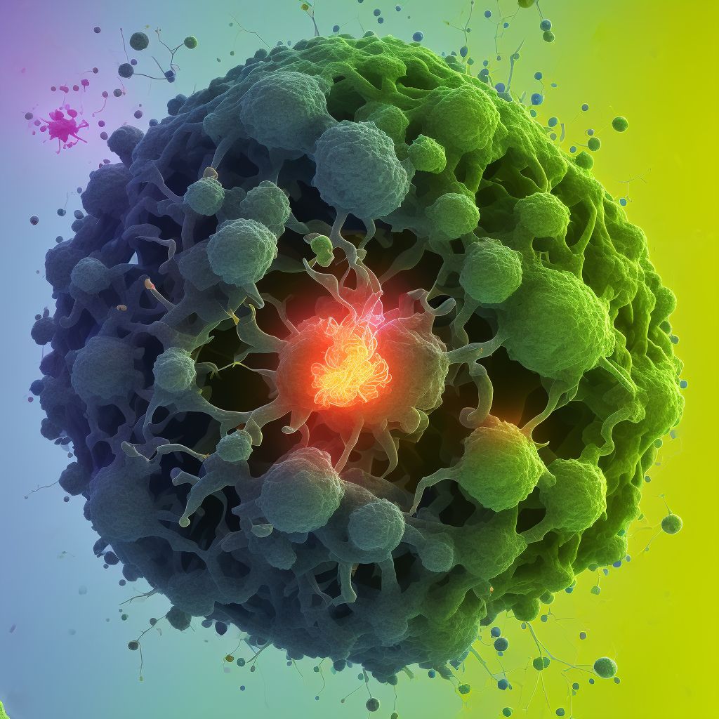 Secondary and unspecified malignant neoplasm of lymph node, unspecified digital illustration