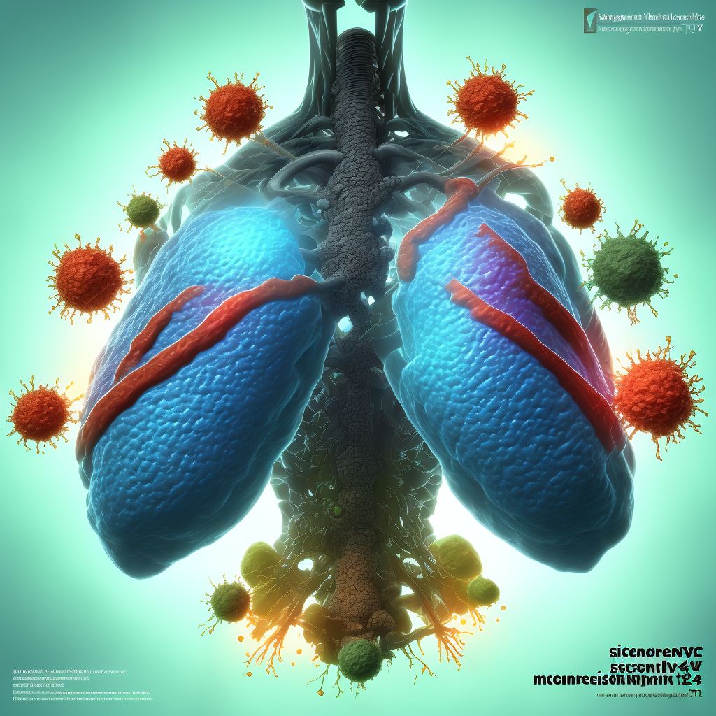 Secondary malignant neoplasm of left lung digital illustration