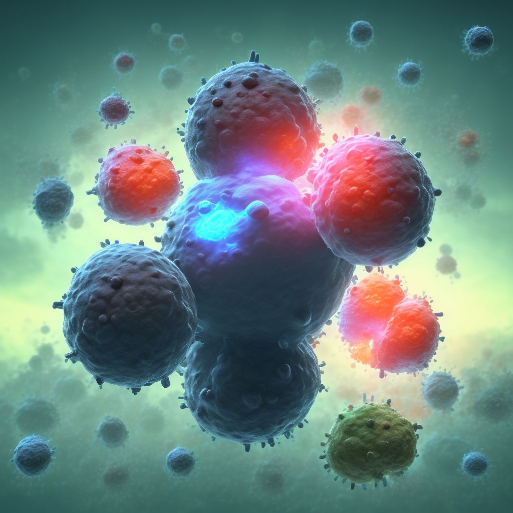 Secondary malignant neoplasm of unspecified respiratory organ digital illustration